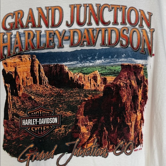 Harley-Davidson MEN'S SHORT SLEEVE TEE Grand Junction, CO Sz 2X - Picture 1 of 10